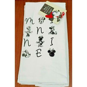 Set of 2 Disney Minnie Mouse Kitchen Towels cotton 26 x 16" Minnie sketches